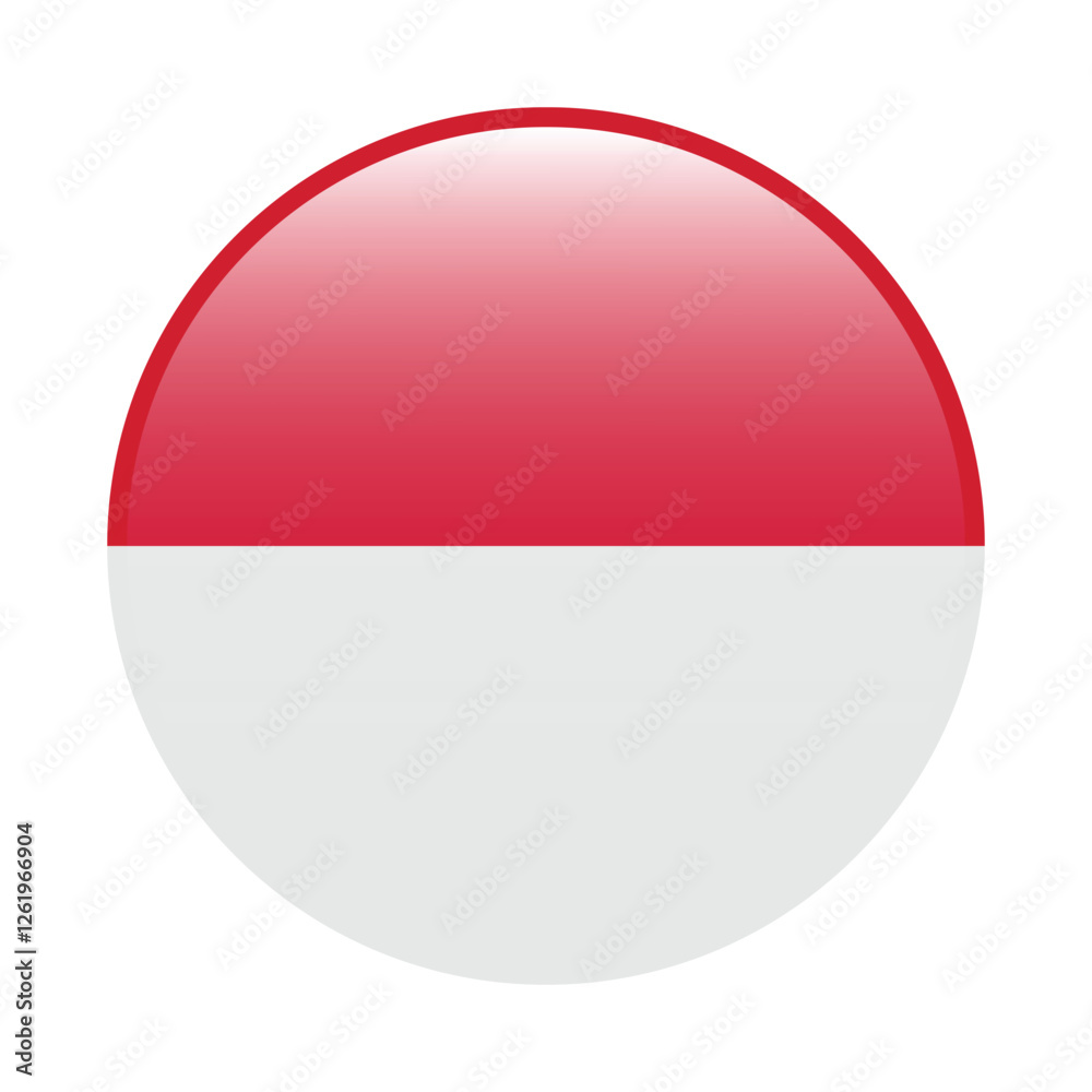 Monaco flag circle icon vector illustration Monaco flag circle icon vector illustration