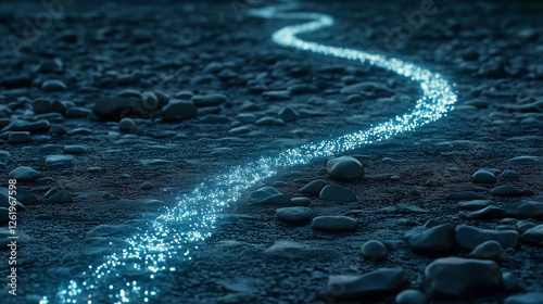Glowing Riverbed Path: A me...