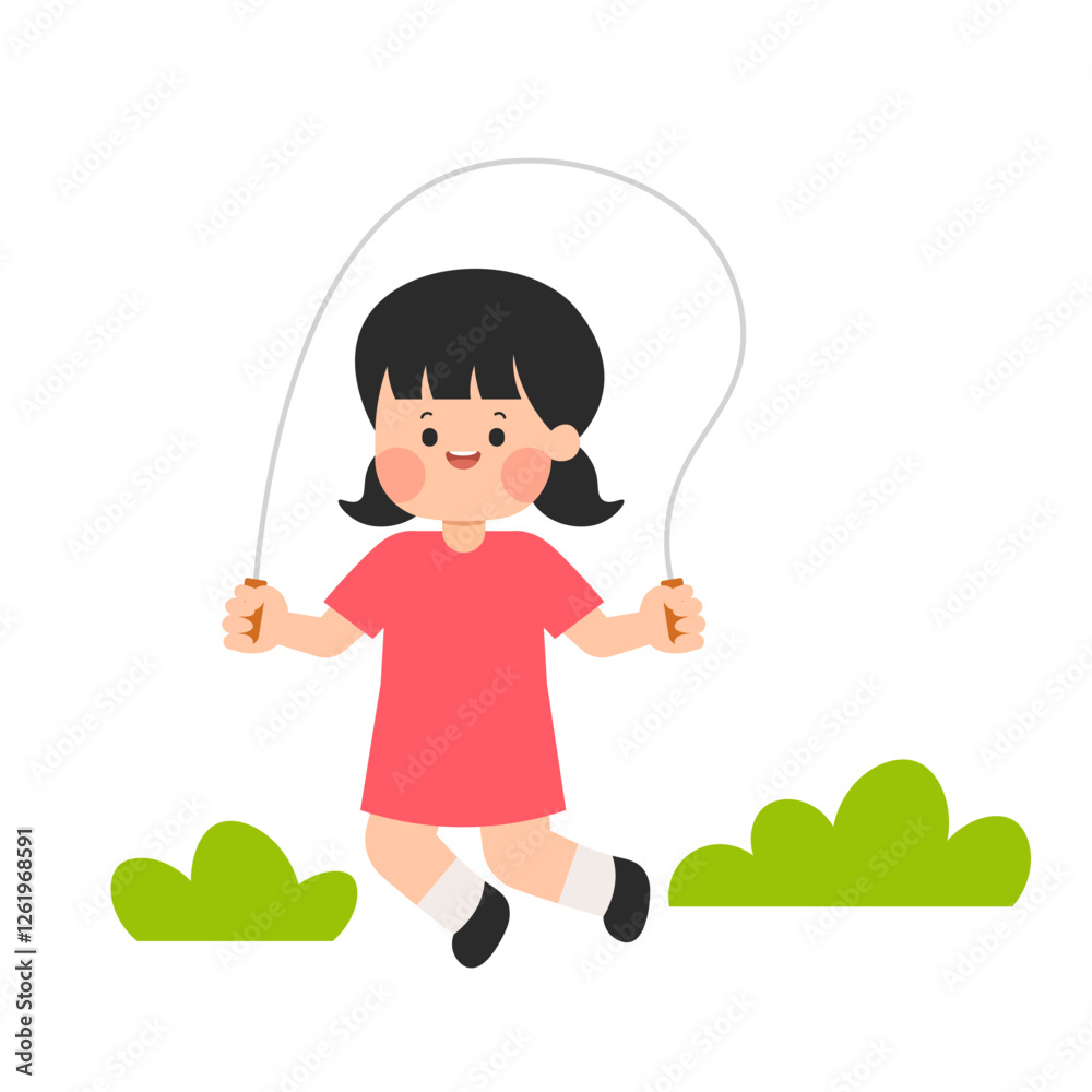 Student Outdoor Activity Playing Jump Rope Student Outdoor Activity Playing Jump Rope