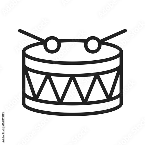 Drums icon vector image. Suitable for mobile apps, web apps and print media.