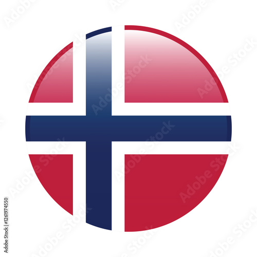 Norway flag circle icon vector illustration design