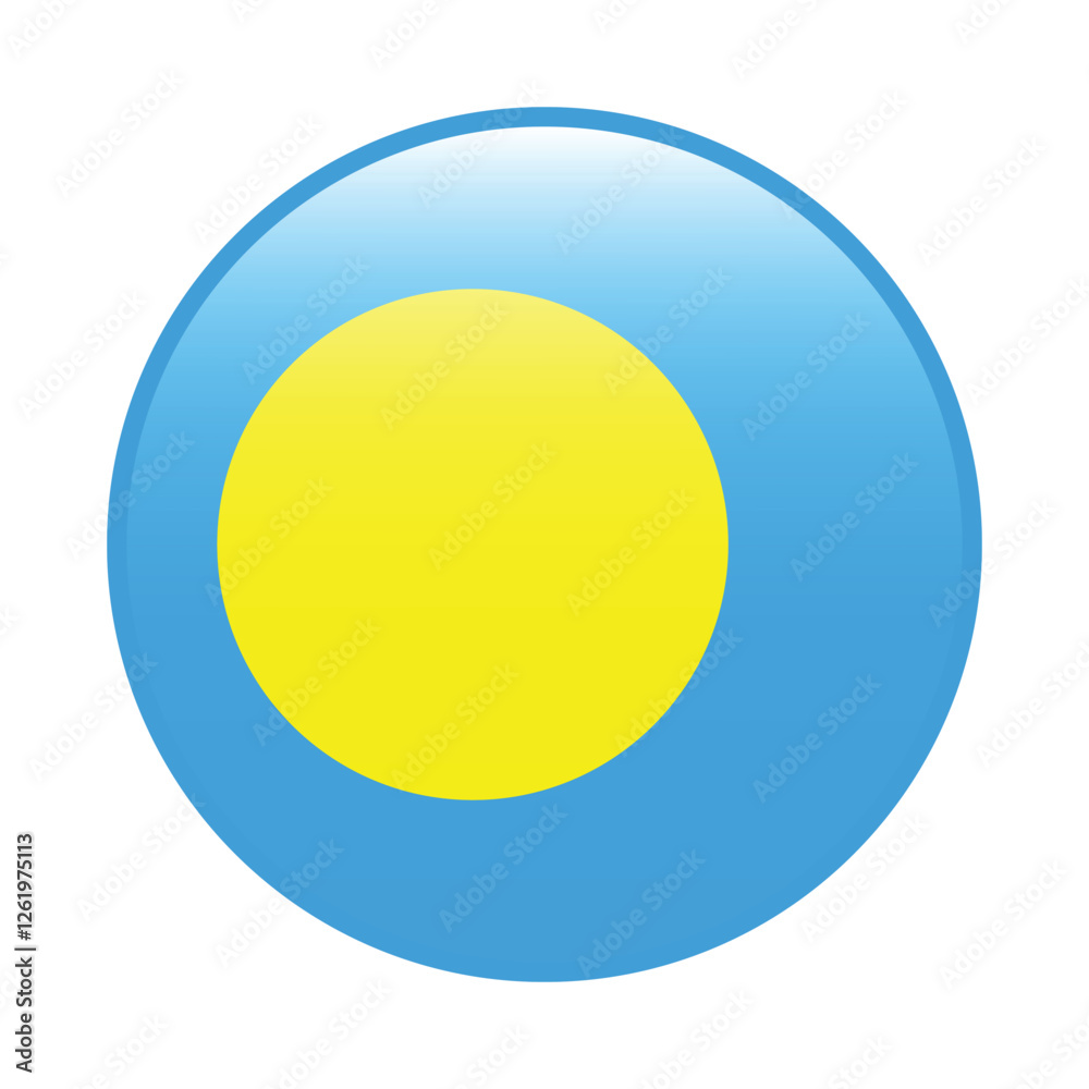 Palau flag circle icon vector illustration Palau flag circle icon vector illustration