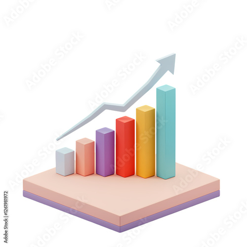Colorful 3D Bar Graph Illustrates Positive Growth Trend Free Download Colorful 3D Bar Graph Illustrates Positive Growth Trend - GFXLoad