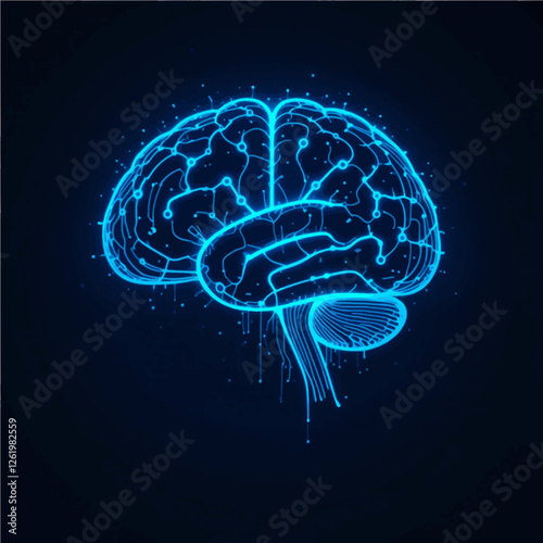 human brain vector illustration