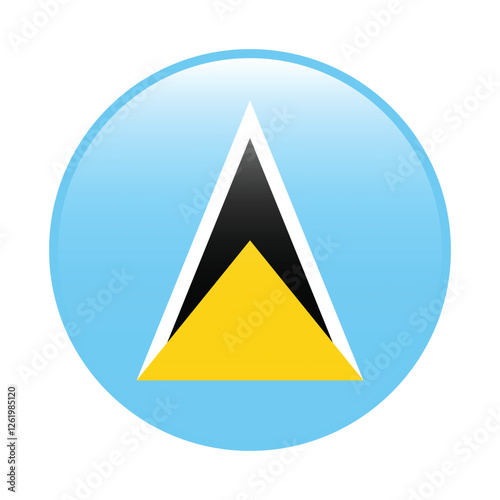 Saint Lucia flag circle icon vector illustration photo