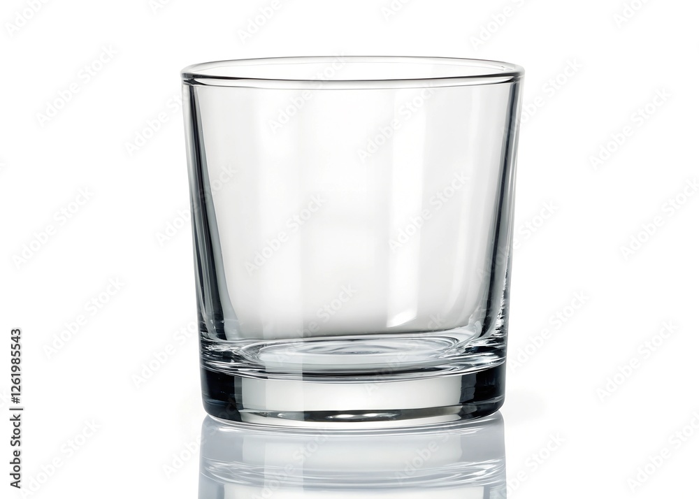 Empty glass isolated on a white background. front view