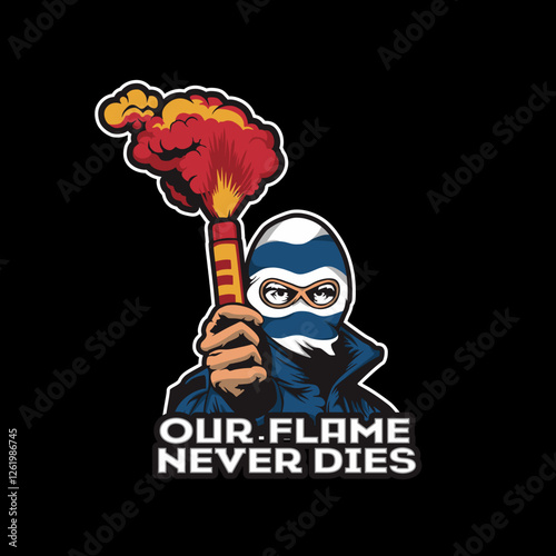Ultras Hooligan Illustration Vector Design logo