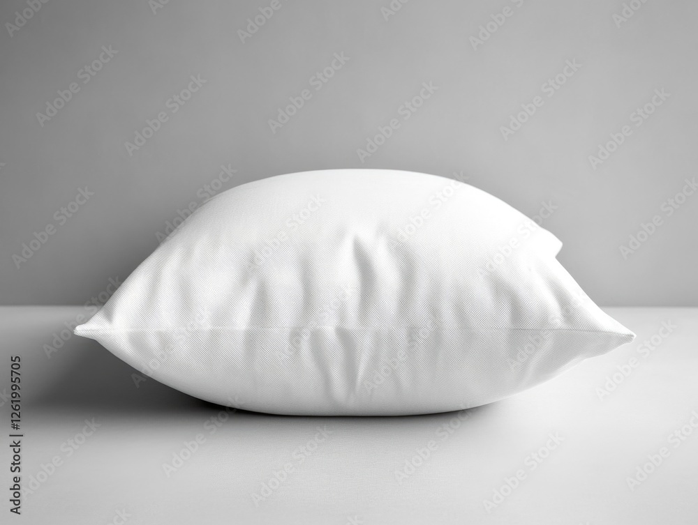 Naklejka premium High-end decorative pillow with a textured surface, giving an impression of a waveform. Sleek and modern design suitable for contemporary interior spaces.