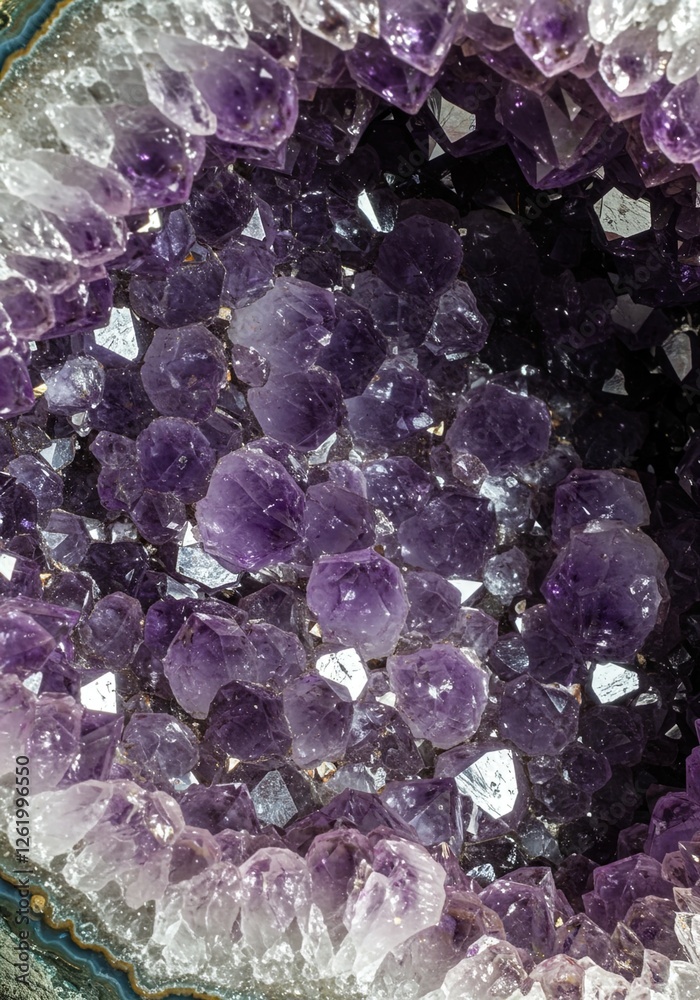 Amethyst Geode Close-Up - Sparkling Purple Crystals Amethyst Geode Close-Up - Sparkling Purple Crystals