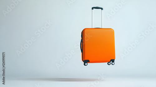 a beautifulcolorful suitcase  isolated on the beautiful  background photo