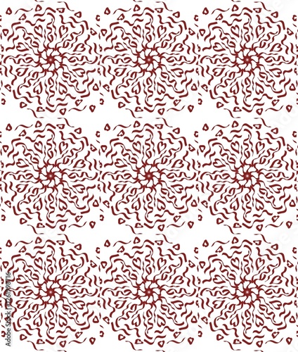 seamless floral pattern isolated on white background