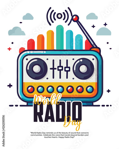 World Radio Day Music Day Social Media Post Banner Template