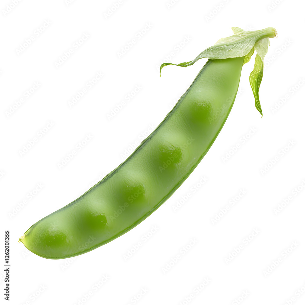 Fresh Green Pea Pod Isolated on White Background Fresh Green Pea Pod Isolated on White Background