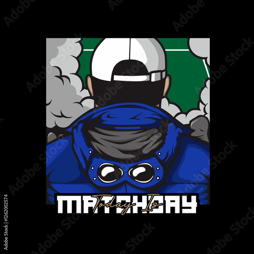 Ultras Hooligan Football illustration Vector Design