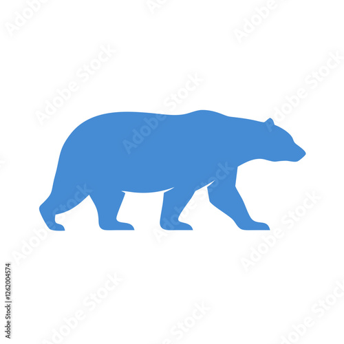 vector illustration of a polar bear walking 