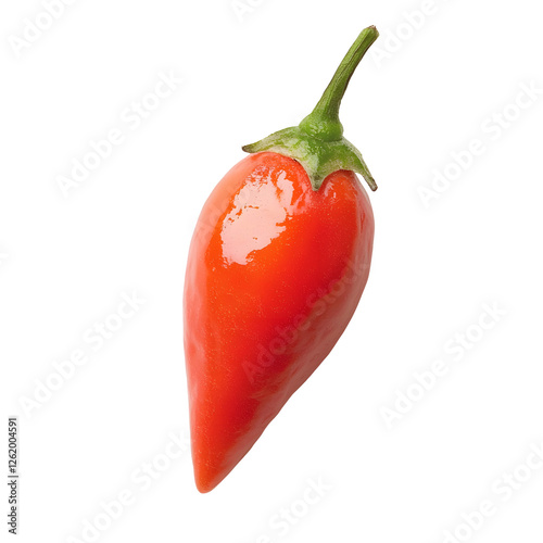 Closeup of a Vibrant Red Goji Berry on White Background