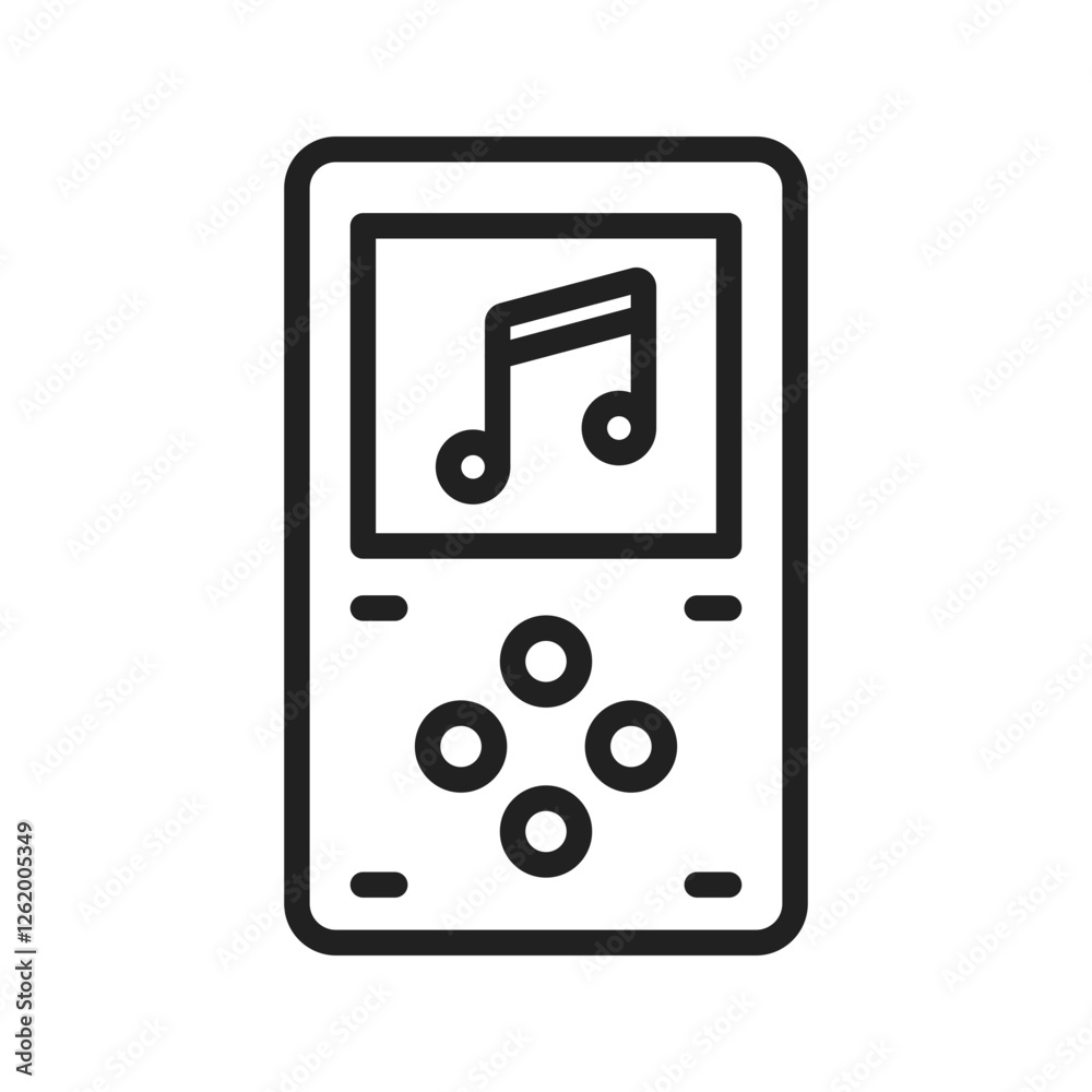 Mp3 Player icon vector image. Suitable for mobile apps, web apps and print media. Mp3 Player icon vector image. Suitable for mobile apps, web apps and print media.