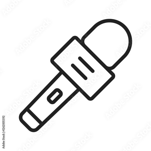 News Mic icon vector image. Suitable for mobile apps, web apps and print media.