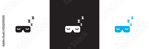Sleep  icon set. Sleeping person, sleep, night rest, bed, pillow, sleeping pills icon . Series  icons.  isolated on white and black background. vector illustration. EPS 10