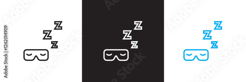 Sleep  icon set. Sleeping person, sleep, night rest, bed, pillow, sleeping pills icon . Series  icons.  isolated on white and black background. vector illustration. EPS 10