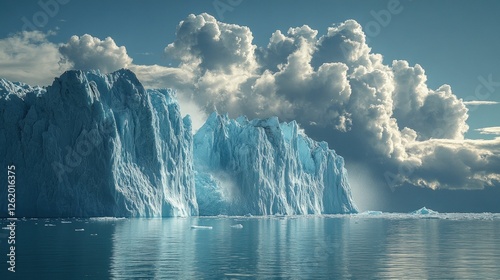 Wallpaper Mural Majestic glacier calving under dramatic clouds Torontodigital.ca