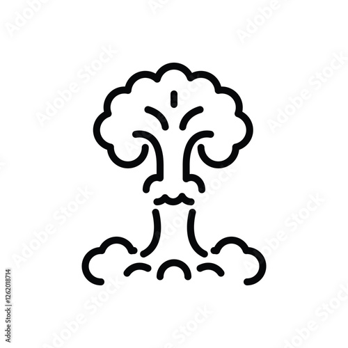 Black line icon for explosion