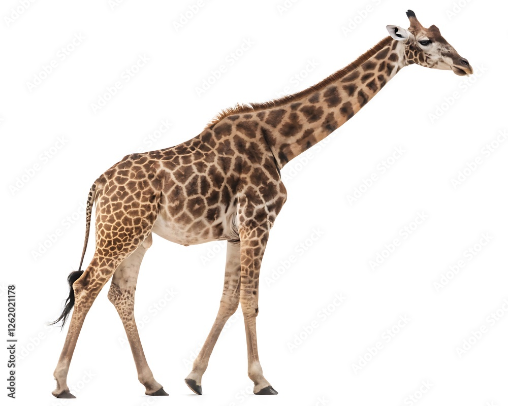 Fototapeta premium giraffe on white background