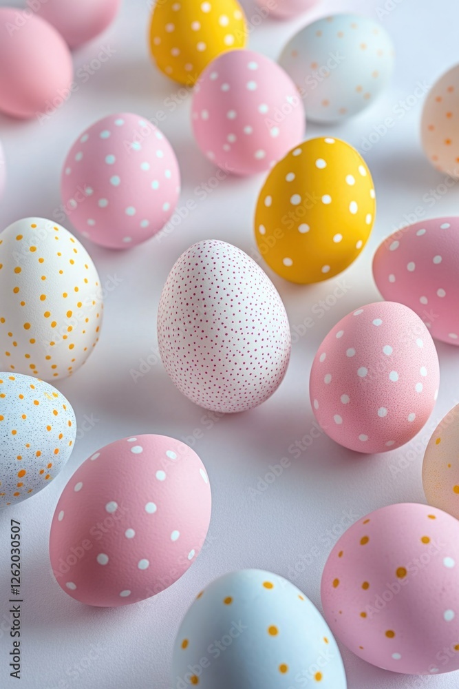 A collection of colorful Easter eggs, each with its own unique pattern and design. A collection of colorful Easter eggs, each with its own unique pattern and design.