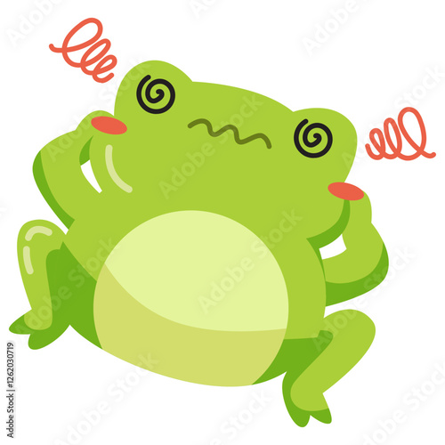 dizzy green frog