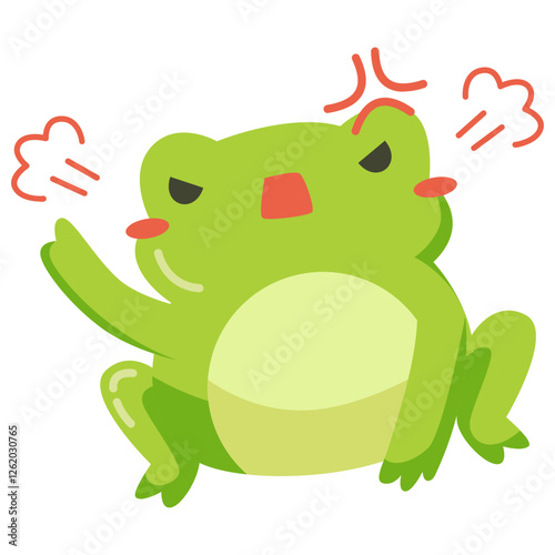 mad green frog