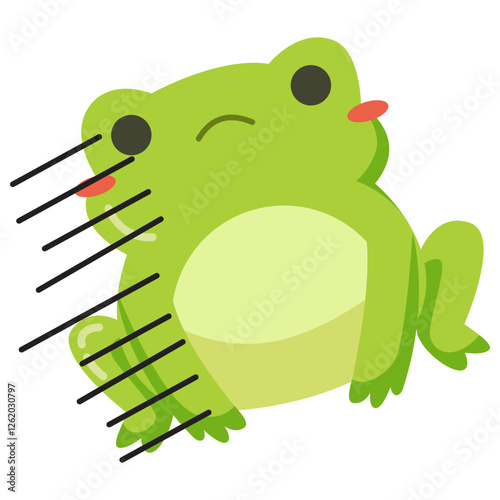 regret green frog