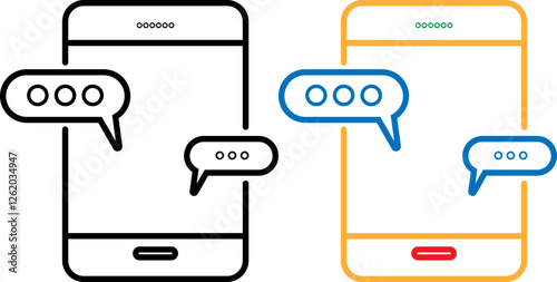 Smartphone icon vector, communication technology