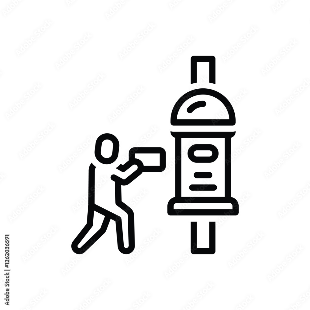Black line icon for post Black line icon for post