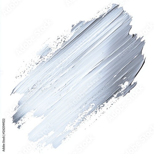 Bright and Subtle Textured Stroke of White Acrylic Paint on a Clean Canvas Background with Impressions of Artistic Exploration and Creative Expression