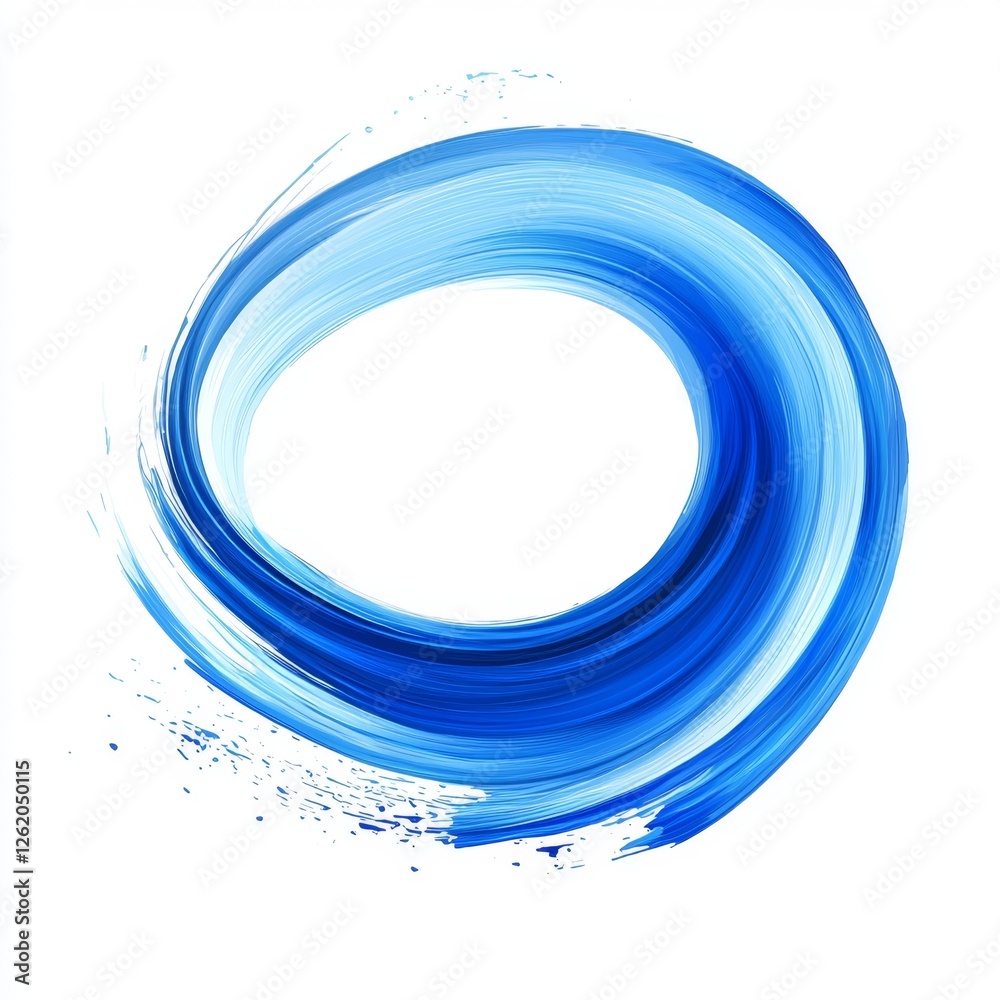 Abstract blue swirl design creating a sense of motion and fluidity, highlighting the beauty of brush strokes and artistic expression in a minimalist composition Abstract blue swirl design creating a sense of motion and fluidity, highlighting the beauty of brush strokes and artistic expression in a minimalist composition