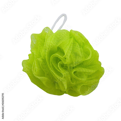 green sponge for body wash, isolated transparent png	