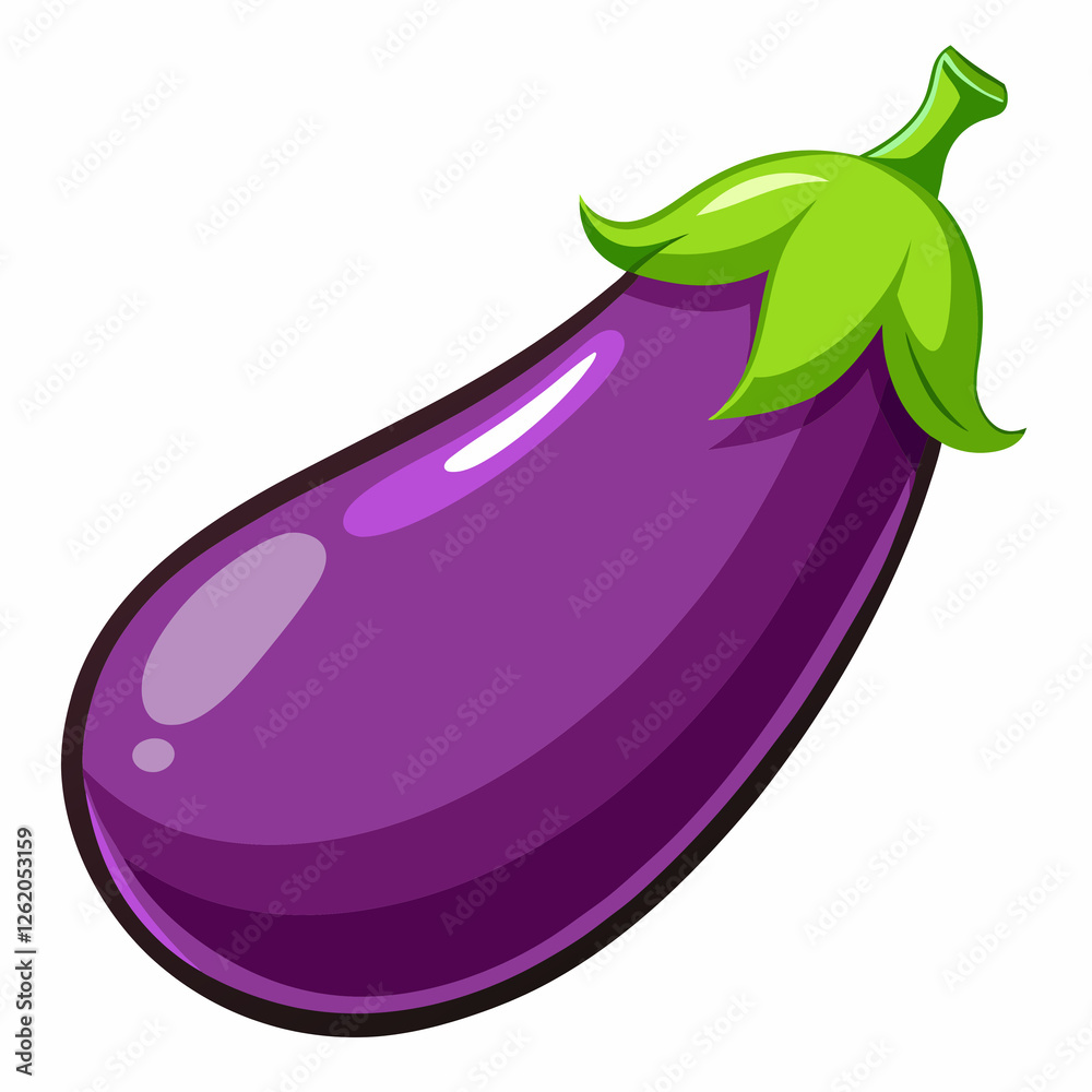 a whole eggplant with a shiny purple skin a whole eggplant with a shiny purple skin