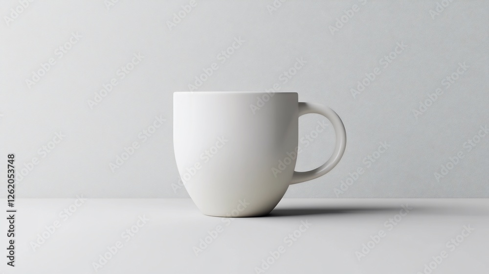Simple Elegance: A Minimalist White Mug Simple Elegance: A Minimalist White Mug