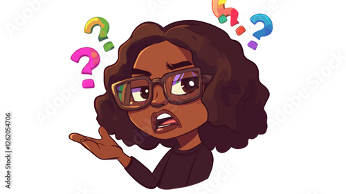 Confused Woman Illustration