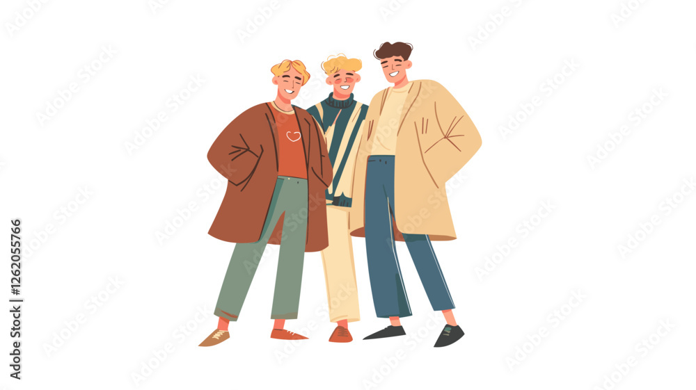 Three stylish friends Three stylish friends