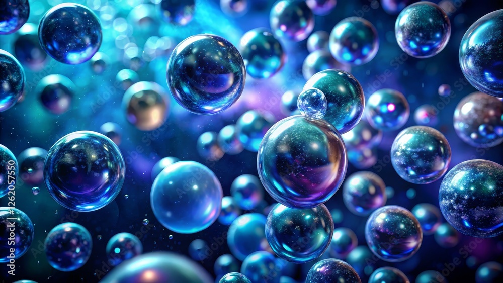 Colorful Abstract Bubbles on a Vibrant Background with 3D Effect Colorful Abstract Bubbles on a Vibrant Background with 3D Effect