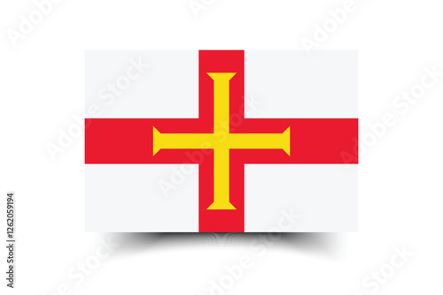 Guernsey flag official colors and proportion digital vector illustration