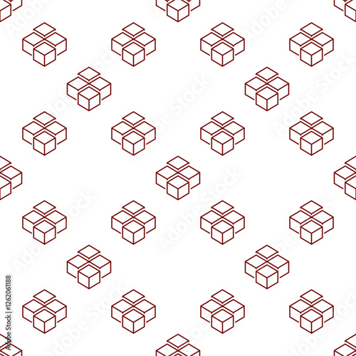 Block Chain vector seamless pattern or Cryptocurrency abstract background