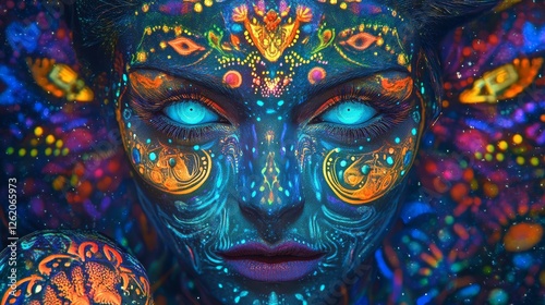 Mystic portal, A vision of celestial beauty and vibrant cosmic artistry