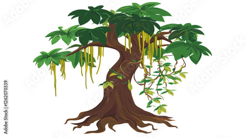 Cartoon Jungle Tree