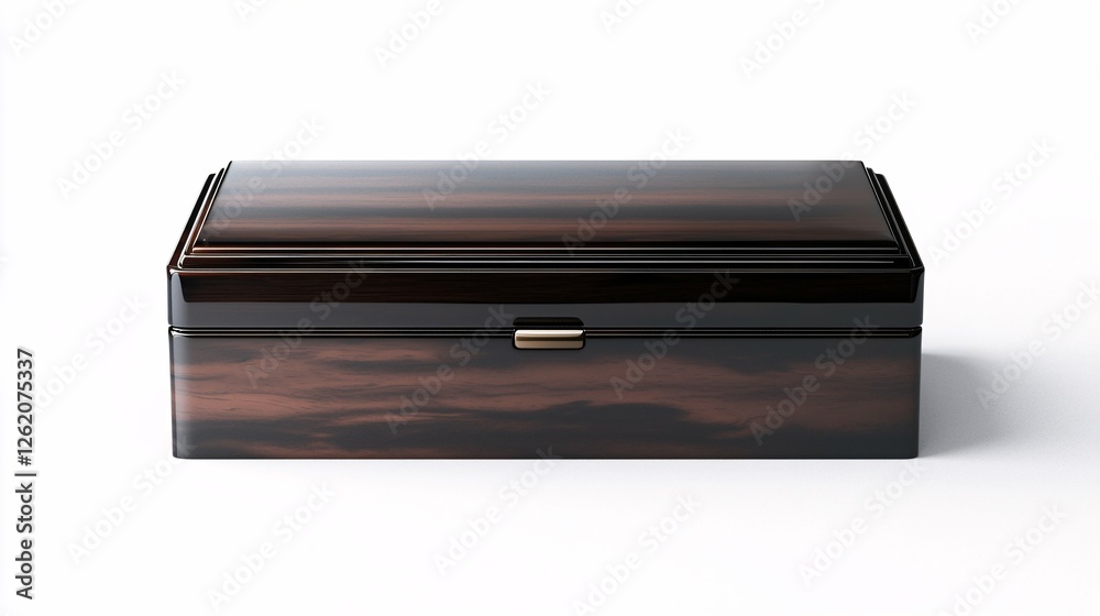 Elegant high-end watch box with a polished finish, beautifully reflecting light, perfect for luxury brand presentations. Elegant high-end watch box with a polished finish, beautifully reflecting light, perfect for luxury brand presentations.