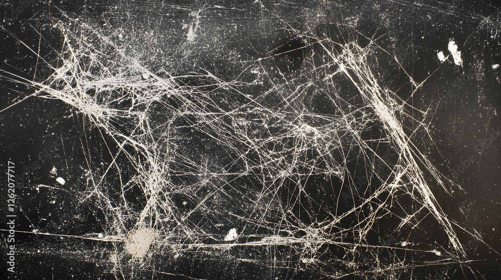white dust and scratches on a black background. The texture of dirt on the glass white dust and scratches on a black background. The texture of dirt on the glass