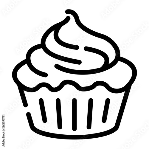 muffin Line Icon