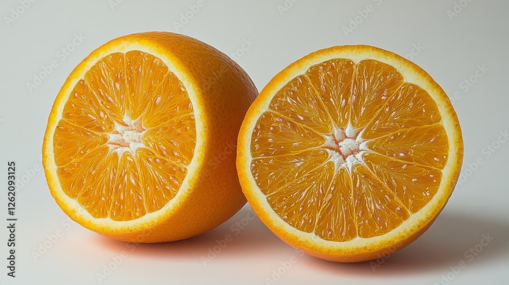Fototapeta premium Two Halves of a Juicy Orange