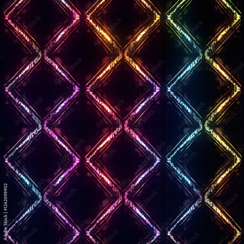 Mesmerizing Neon Geometric Pattern Background Mesmerizing Neon Geometric Pattern Background